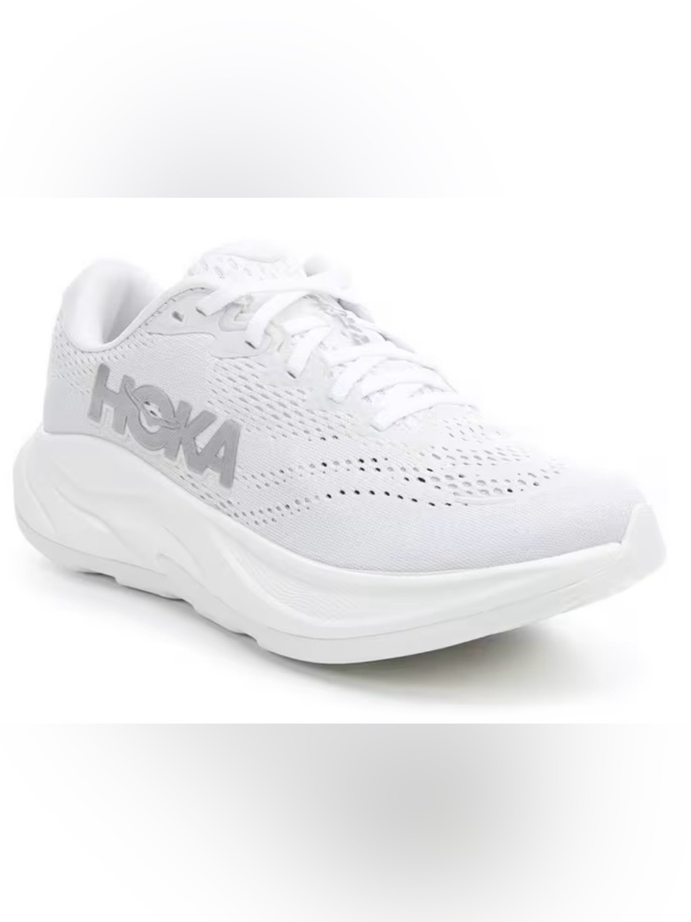Hoka Women's White Athletic Running Shoe - White - SZ 7B (medium width) - Picture 2 of 7